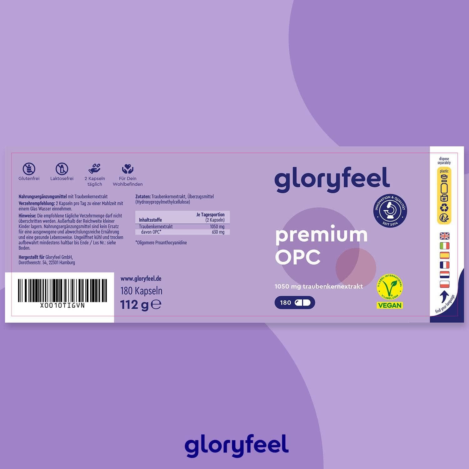 gloryfeel® OPC Traubenkernextrakt Premium