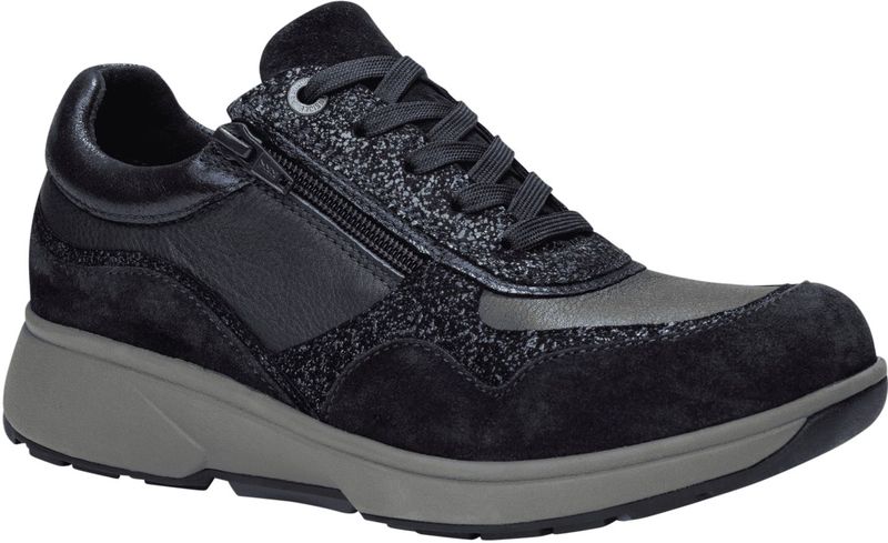 Xsensible - Lima - Sneakers - Donker - Leer - Stretchwalker Technologie