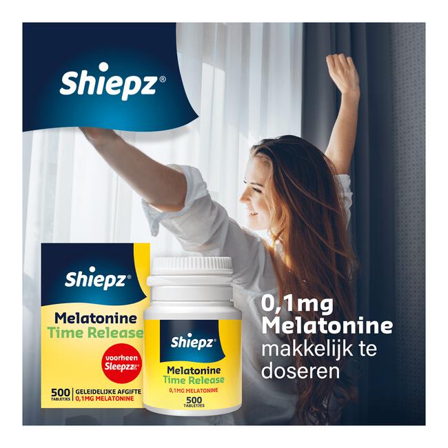 Shiepz Melatonine Time Release 0,1 mg 500 tabletten