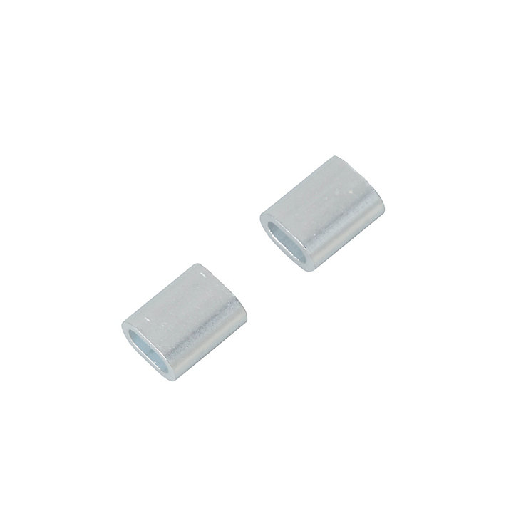 Lot de 2 manchons aluminium pour câble ø3 mm