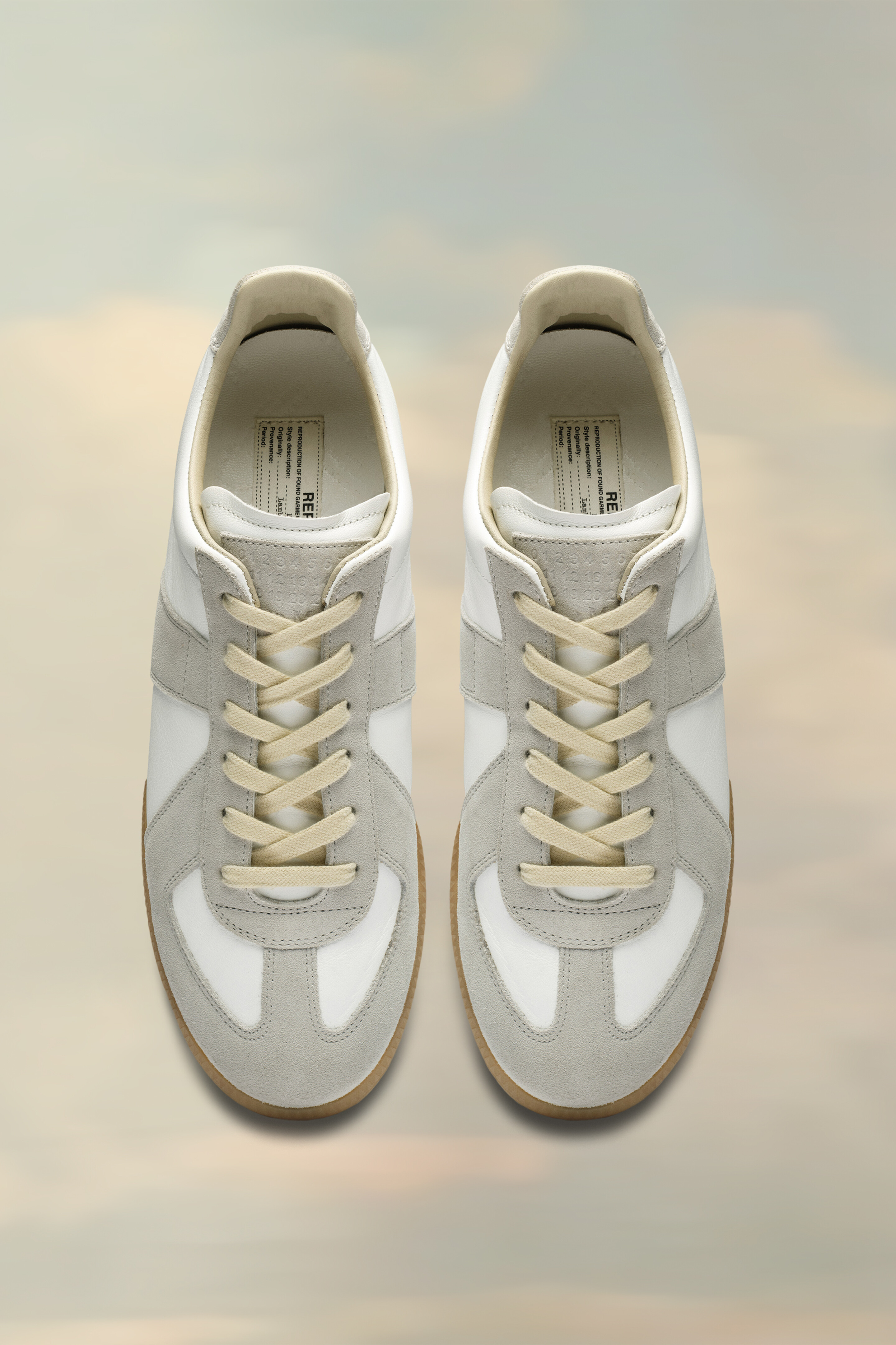 Replica Sneakers Dirty Blanc Blanc argile