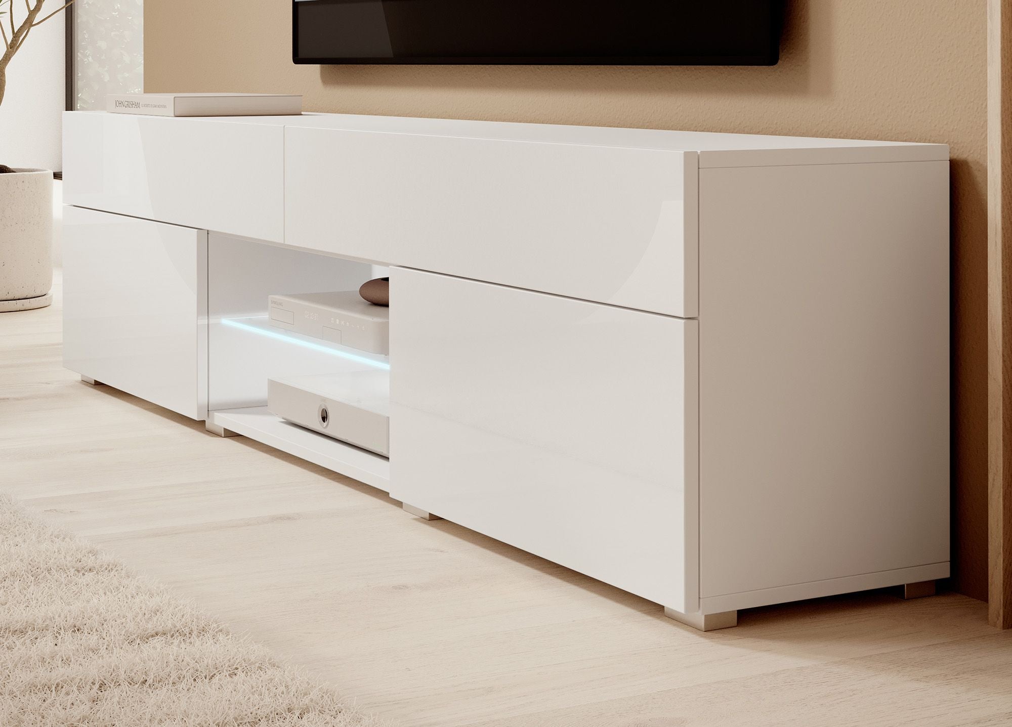 Cruise - TV-Meubel met verlichting - Wit - 180 cm