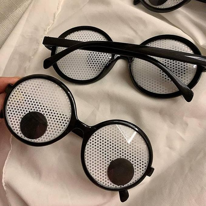 (4er Set) Photo Booth Brille Fotorequisite Party Verkleidungs Accessoire für lustige Bilder - Wackelaugen