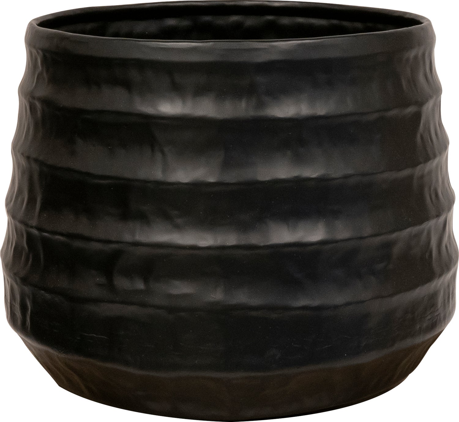 TS Collection bloempot Petra zwart D 33 H 27 cm