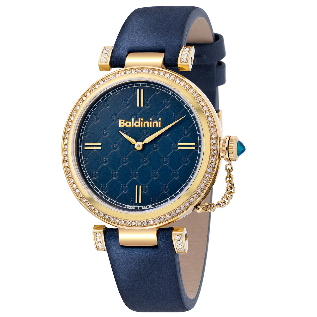 Baldinini Montre Femme en Cuir & cristaux Swarovski Dona bleue