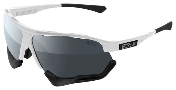 Scicon Sports Aerocomfort SCN PP Regular Lunettes De Soleil De Performance Sportive (Scnpp Multimiror Silver/Luminosité Blanche)