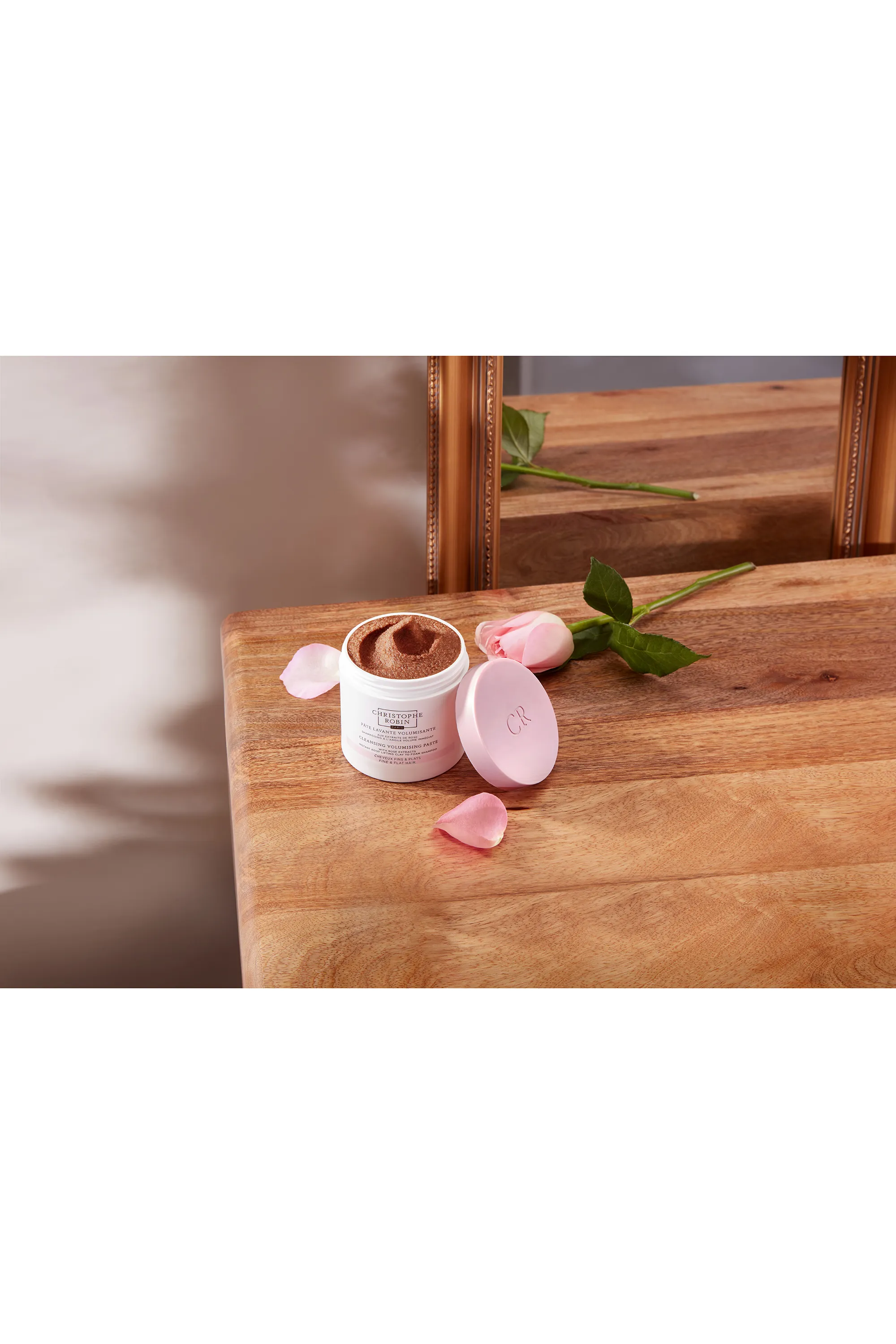 Christophe Robin Pâte lavante volumisante aux extraits de rose-250 ml