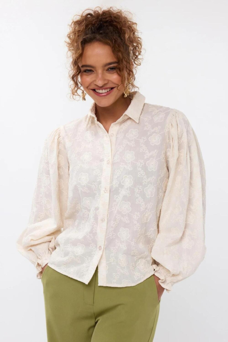 Ydence beige dames blouse