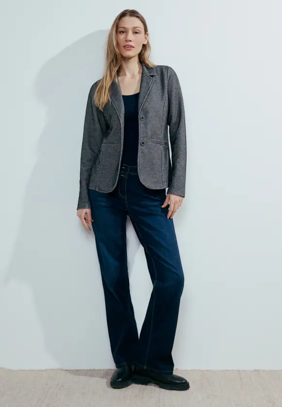 Piqué Blazer - universal blue melange