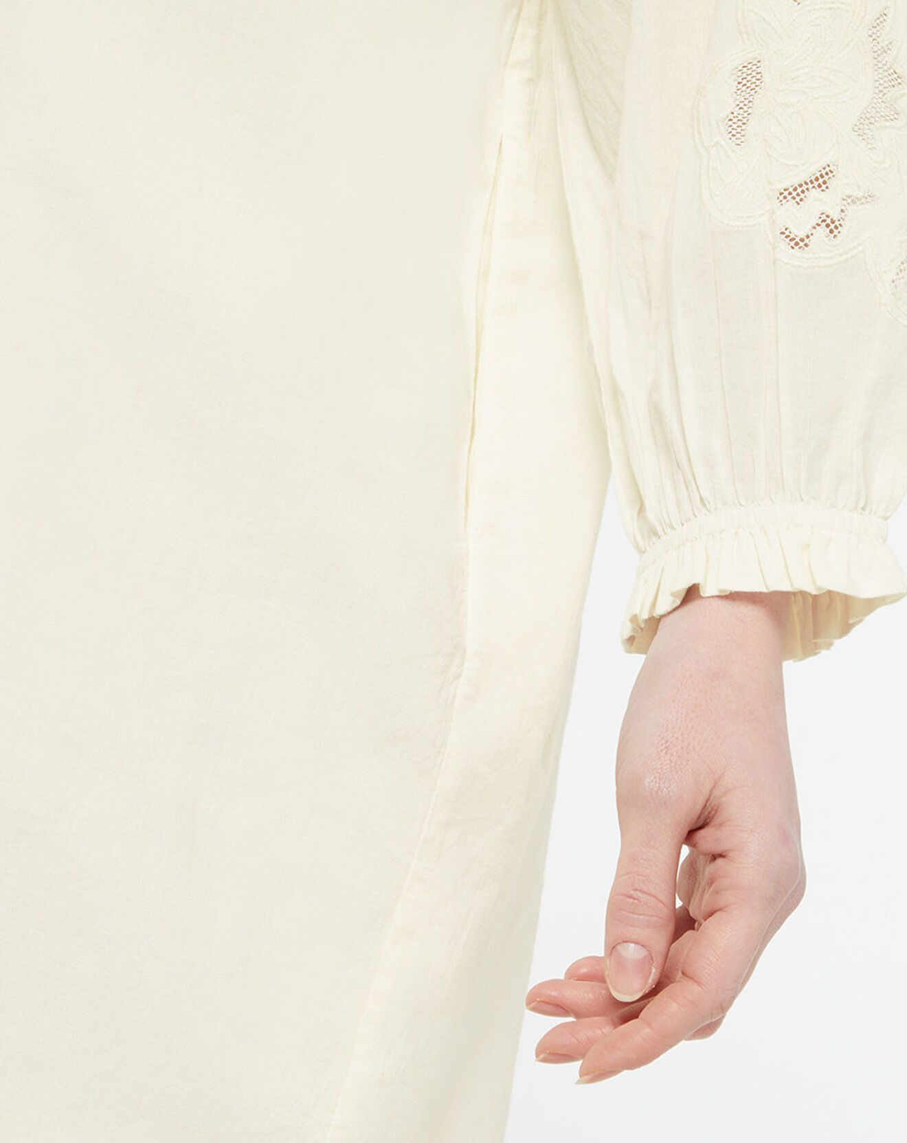Galeries Lafayette Robe en Coton Bio Paphos écrue