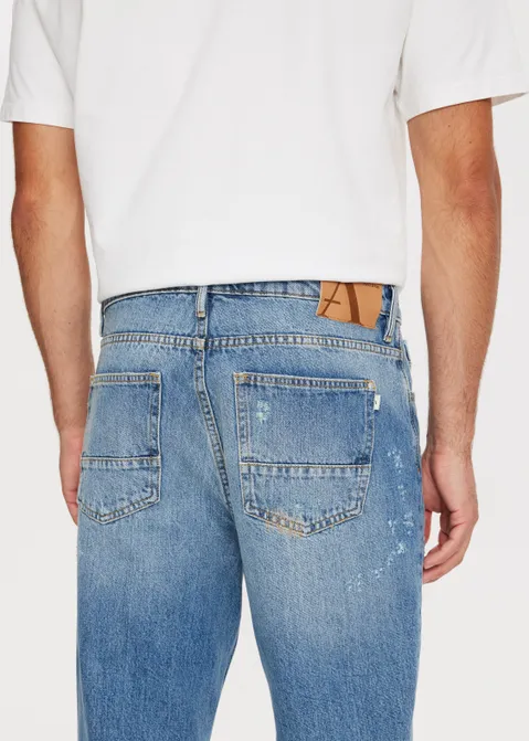 Bruno straight jeans damaged blauw (BLW.USM)