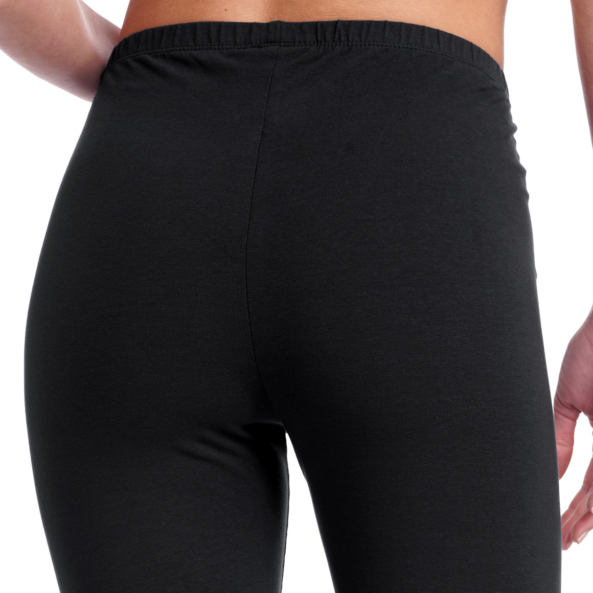 Famy 2 Damen 3/4-Leggings unifarben schwarz