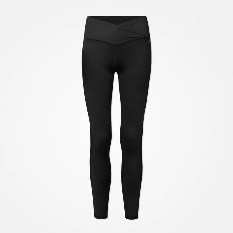 High Waist Leggings V Cross aus recyceltem Polyester Schwarz