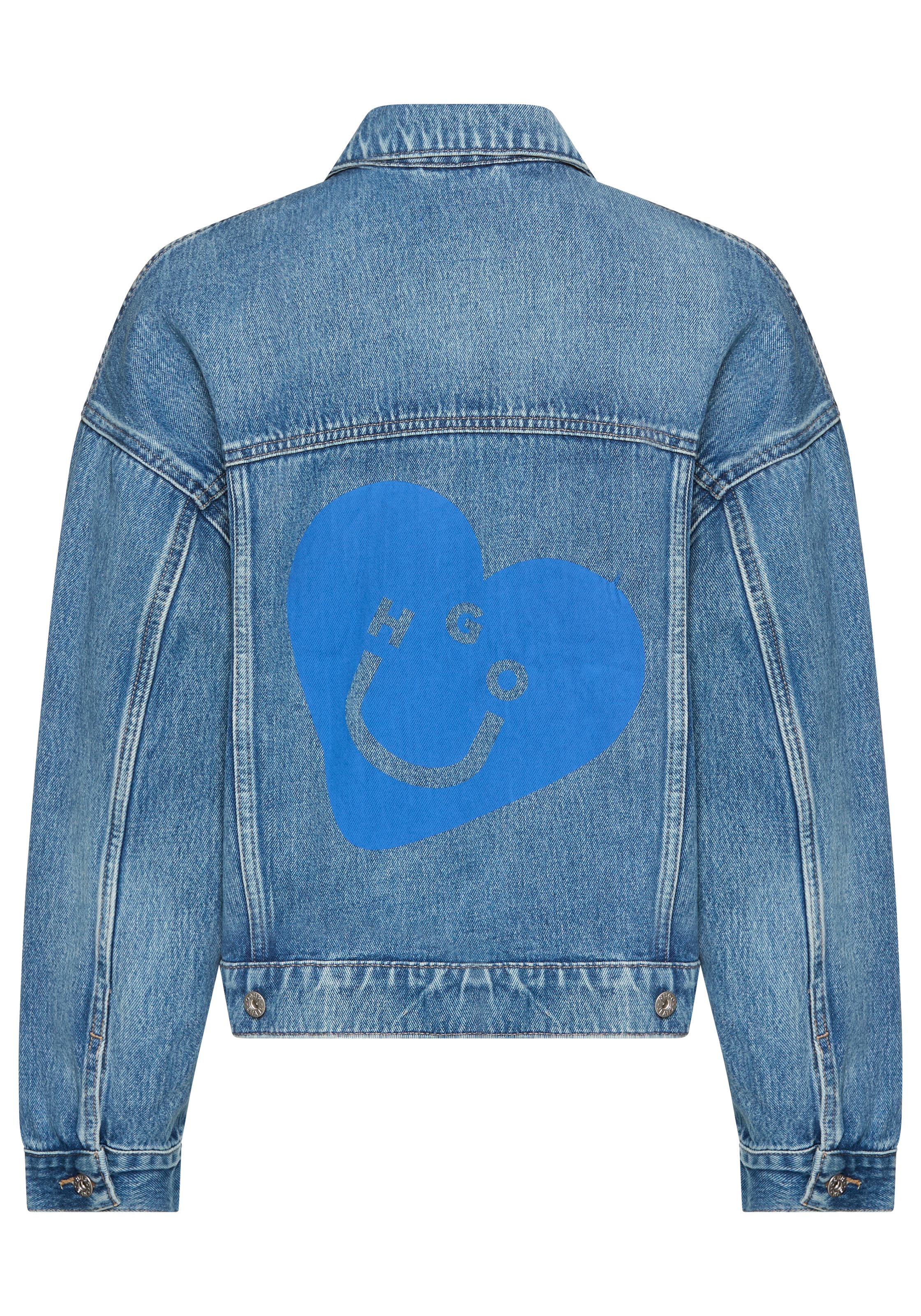 HUGO Blue Jeansjacke »Lou_B« mit Backprint