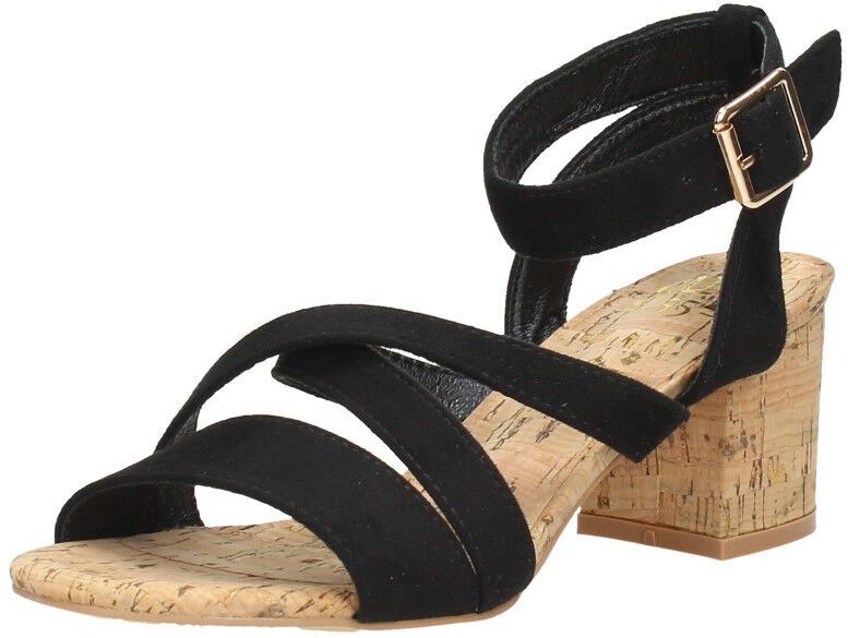 Sub55 Sandalen Hak zwart