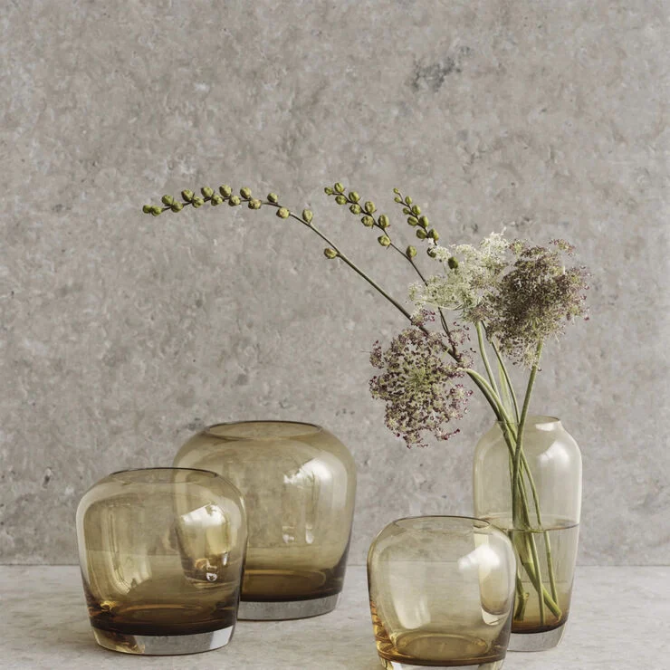 Blomus Vase -LETA- Colour Tan Size L Tan