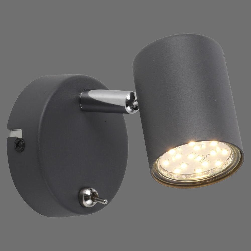 Tarik LED wandlamp in antraciet, 5W, 380lm, GU10