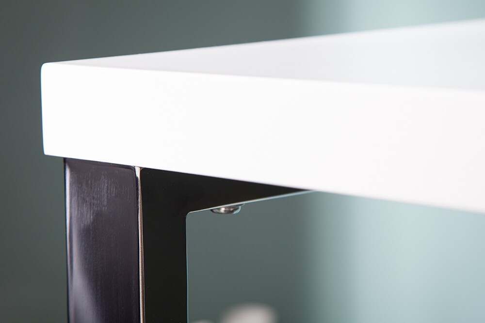 riess-ambiente Schreibtisch WHITE DESK - 120cm weiß Hochglanz Bürotisch modern