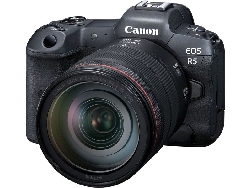 Canon Fotokamera Canon EOS R5 inkl. Objektiv RF 24-105 Professionelle spiegellose Systemkamera mit intelligentem Autofokus und brillanter Motiverkennung mit Objektiv