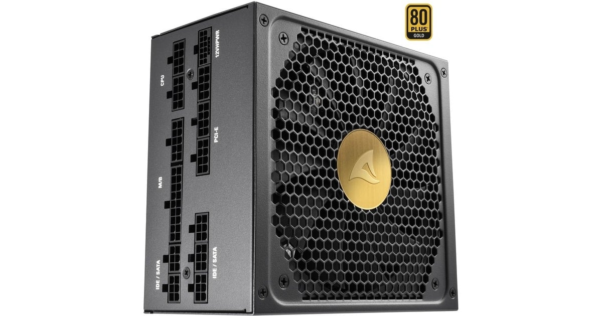 SharkoonRebel P30 Gold modulaire 1000 watt voeding   (Zwart, 1x 12VHPWR, 4x PCIe)