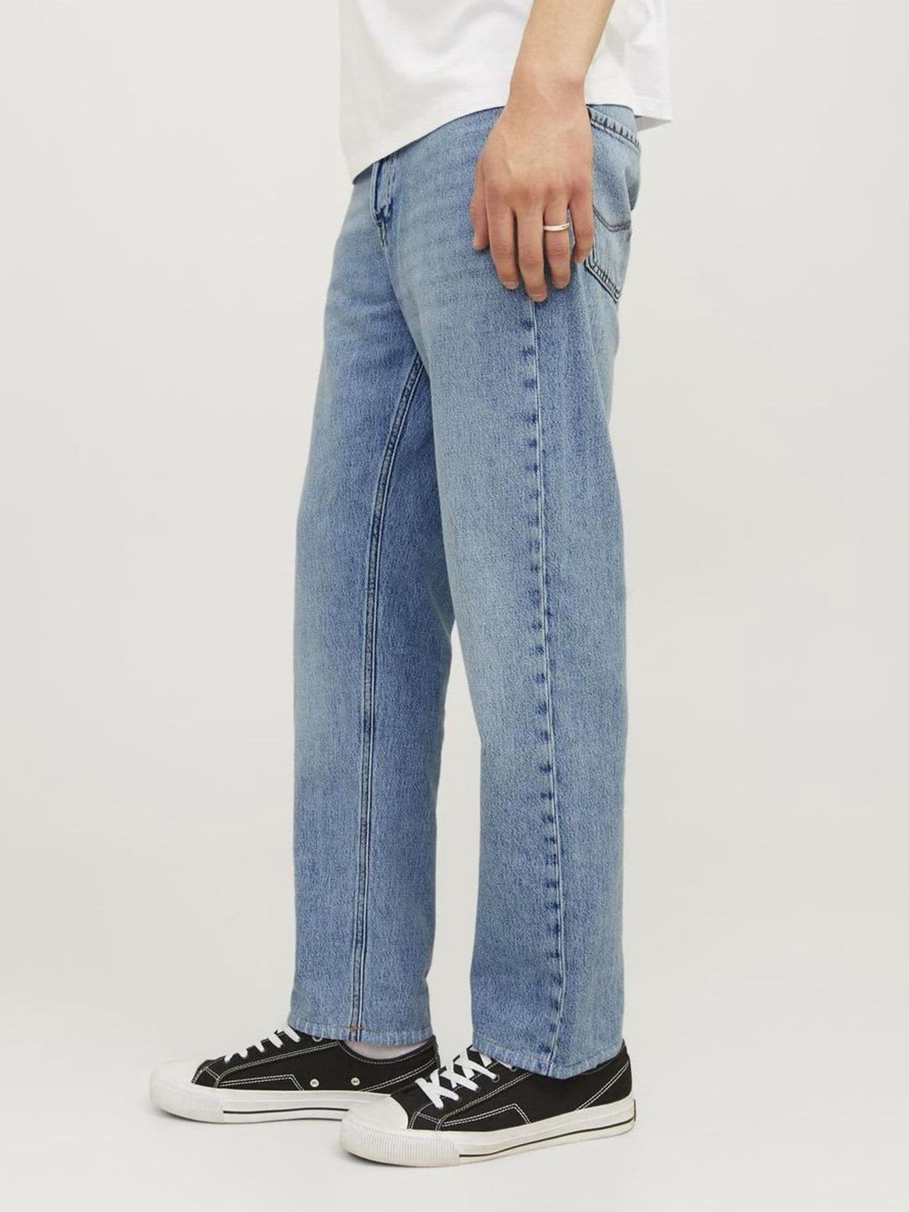 Lichtblauw chroom - JACK & JONES Chris jeans met relaxte pasvorm