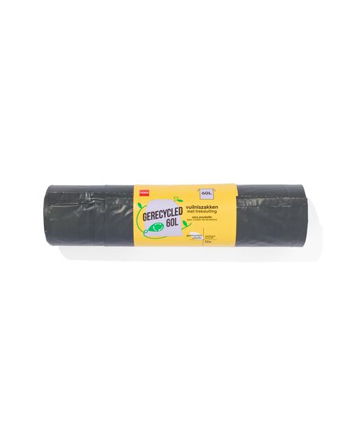 12 sacs-poubelle avec fermeture à coulisse 60L