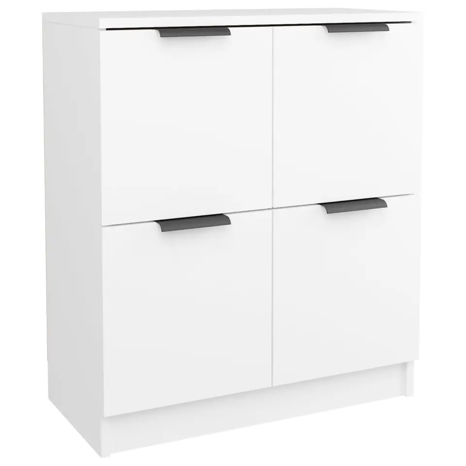 vidaXL - Dressoir - Wit - Bewerkt hout - 2 stuks