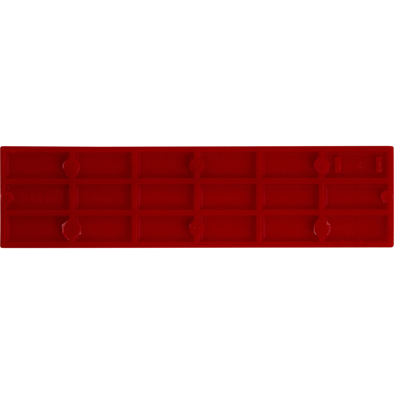 Kunststof rasterblokje 26x3mm Rood
