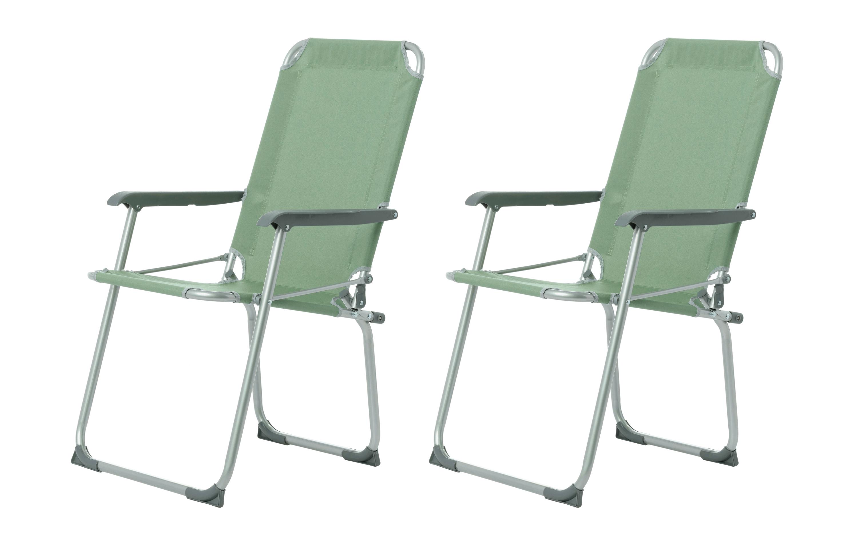 Campingstuhl Comodo Vert, 2 StückKompakte und leichte Outdoor-Stühle