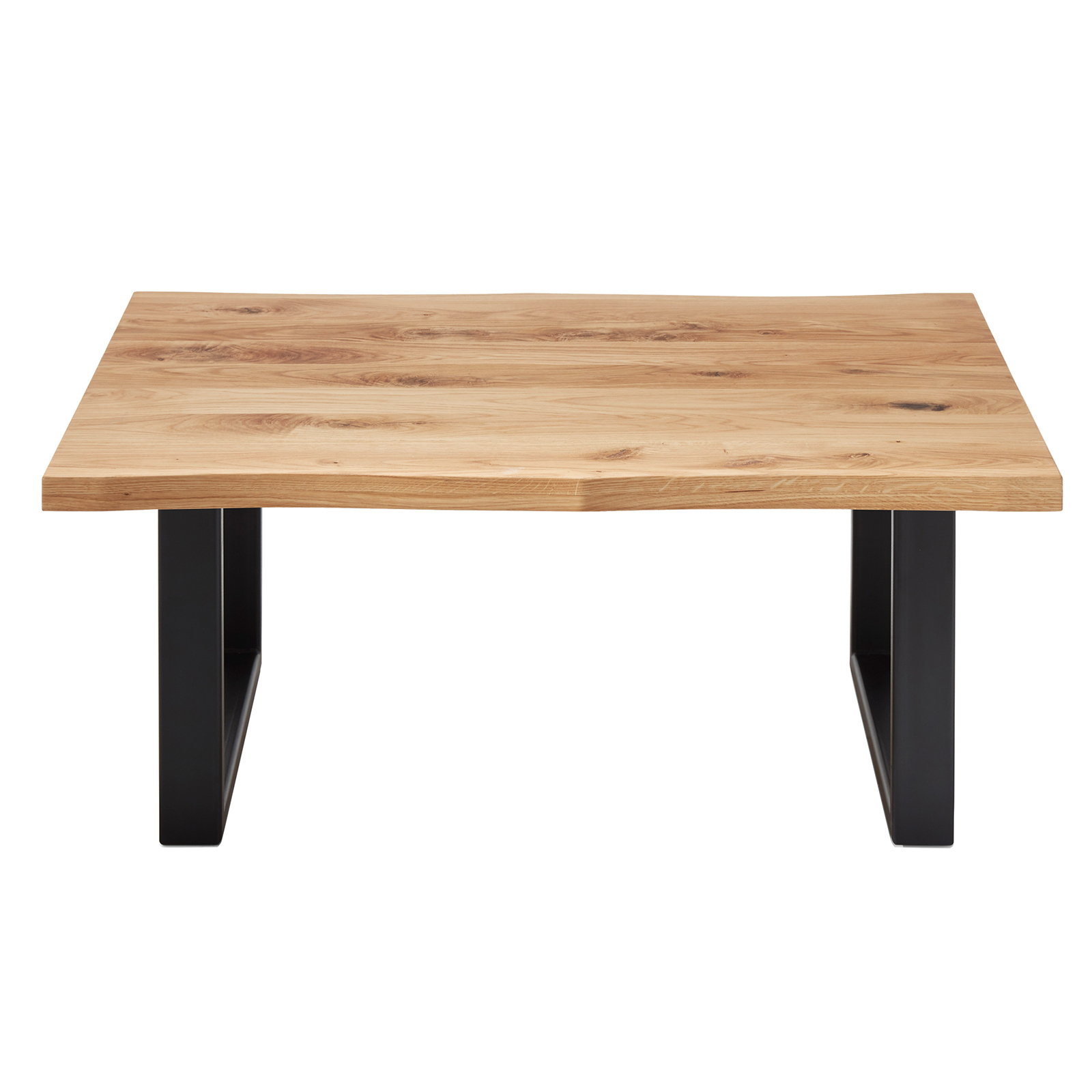 Couchtisch - Eiche natur-schwarz - Massivholz - 110 cm