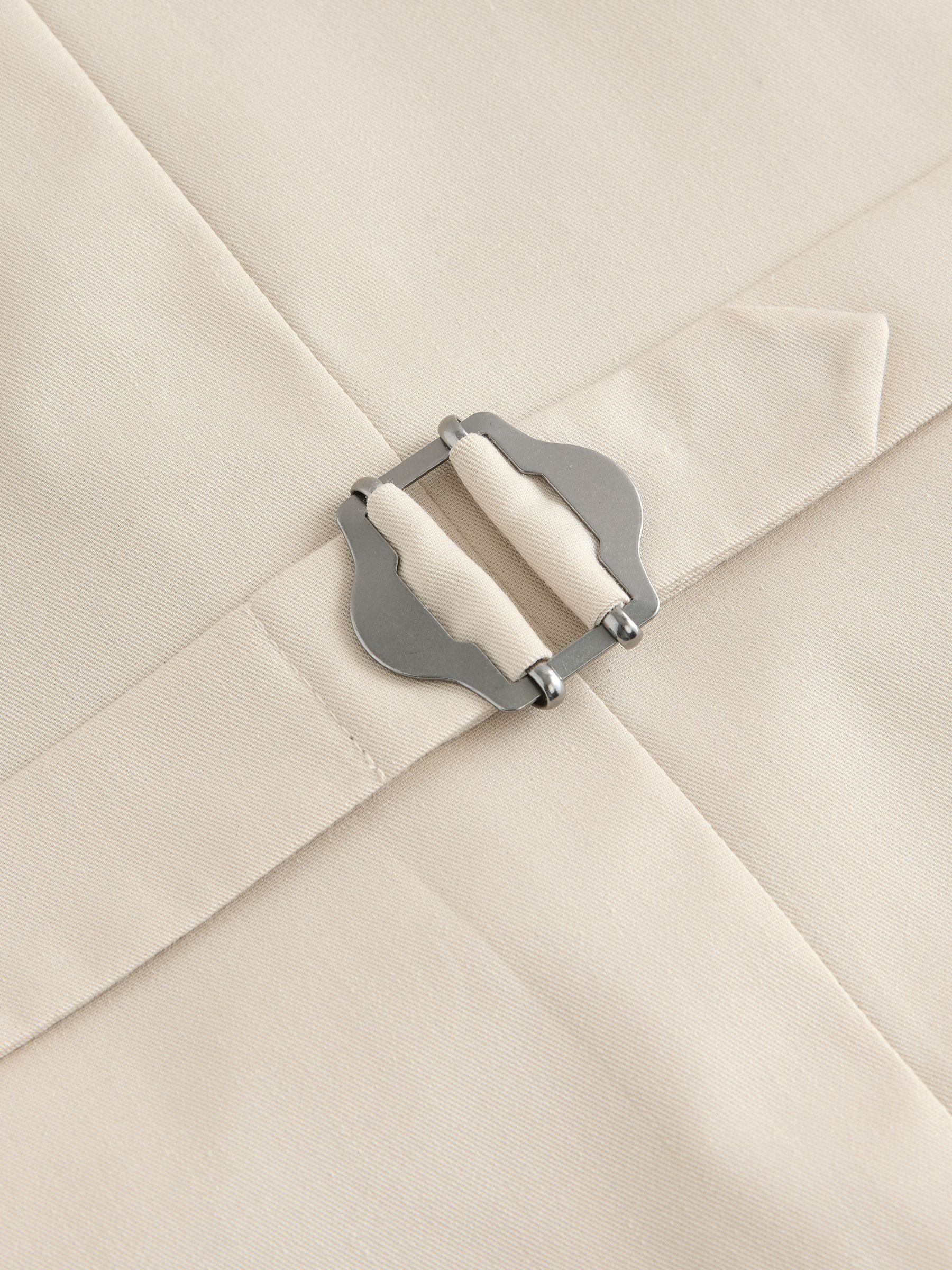 Donkerblauw - Herringbone Wool Blend Suit Waistcoast