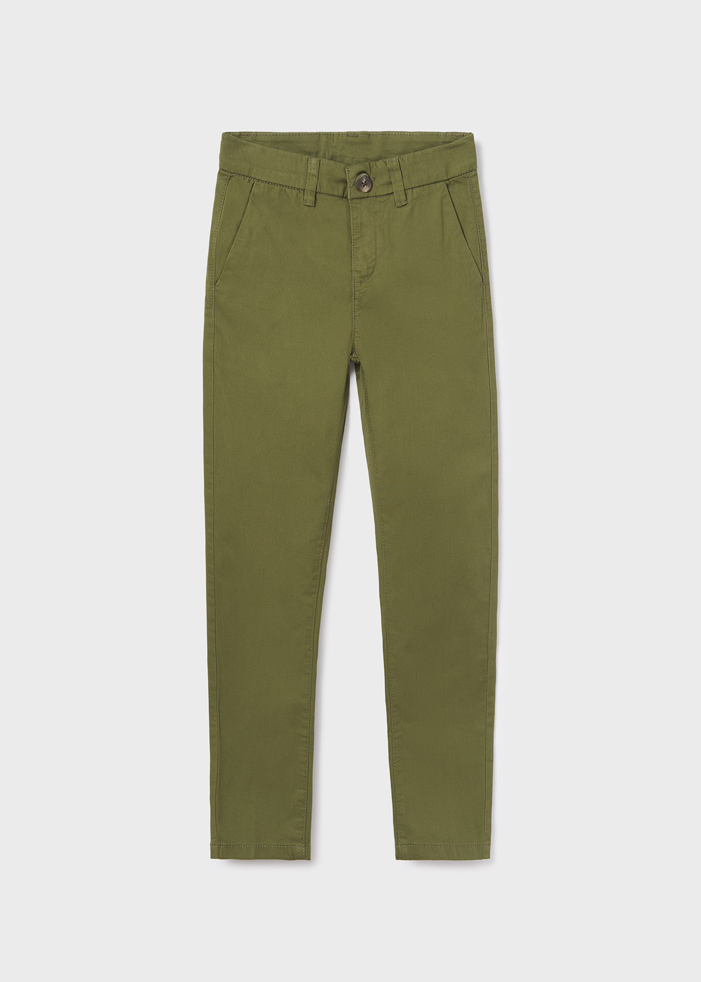 Calças chino slim-fit feitas de algodão sustentável para meninos