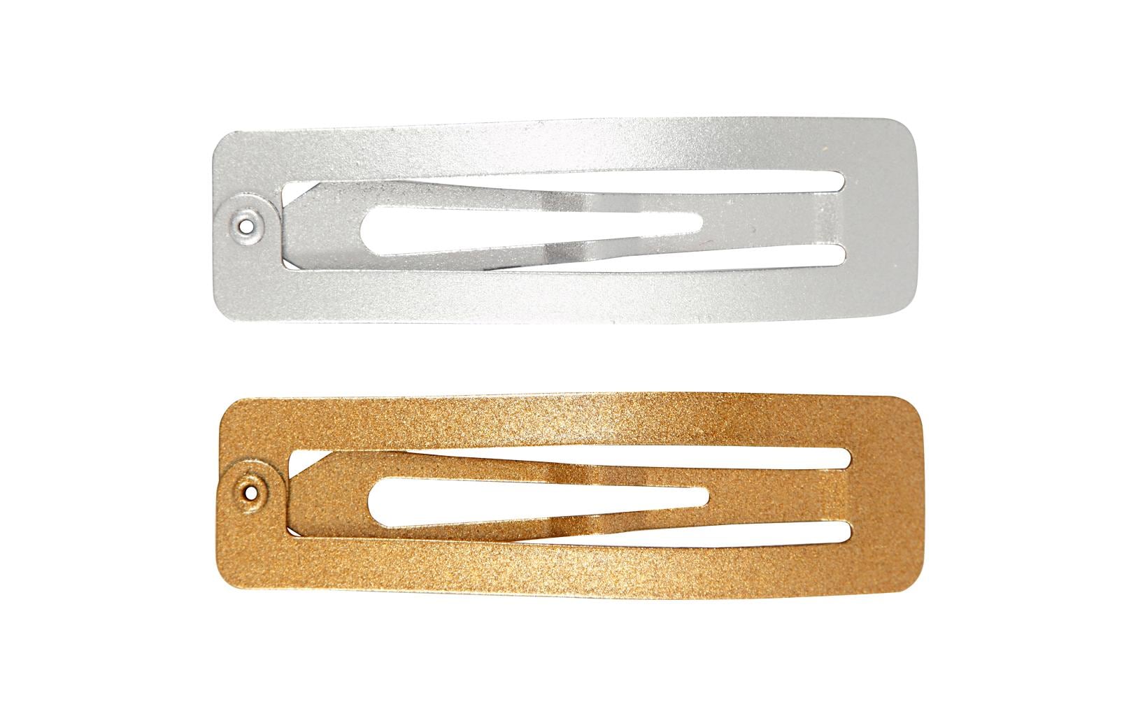 Haar-Clip 5.8 x 1.6 cm 4 Stück, Gold/SilberHaarspangen