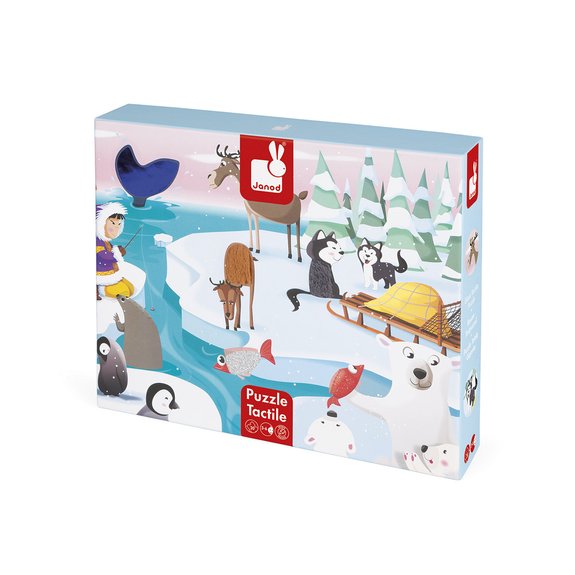 Puzzle tactile 20 pièces : La vie sur la banquise