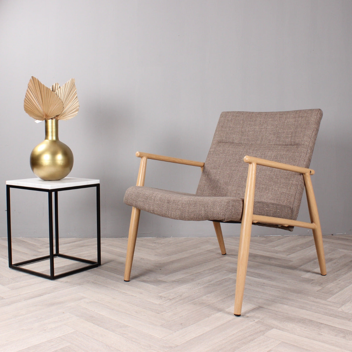 DS4U - Daniel fauteuil houten frame - bruin