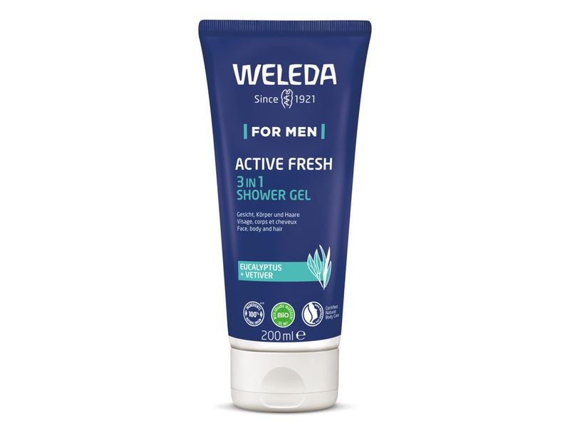 WELEDA Duschgel Aktive Fresh For Men Natürliche Pflegedusche belebt und erfrischt