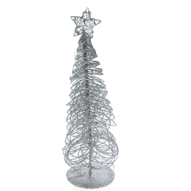 Baum silber mit LED - ca. 30 cm