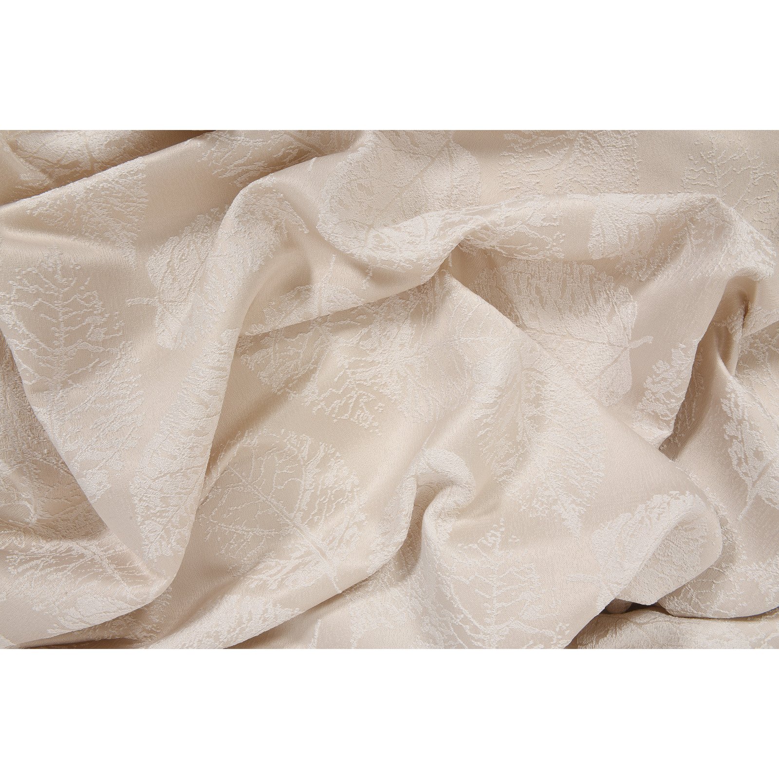 Fertigvorhang Jacquard Blätter 135 x 250 cm creme