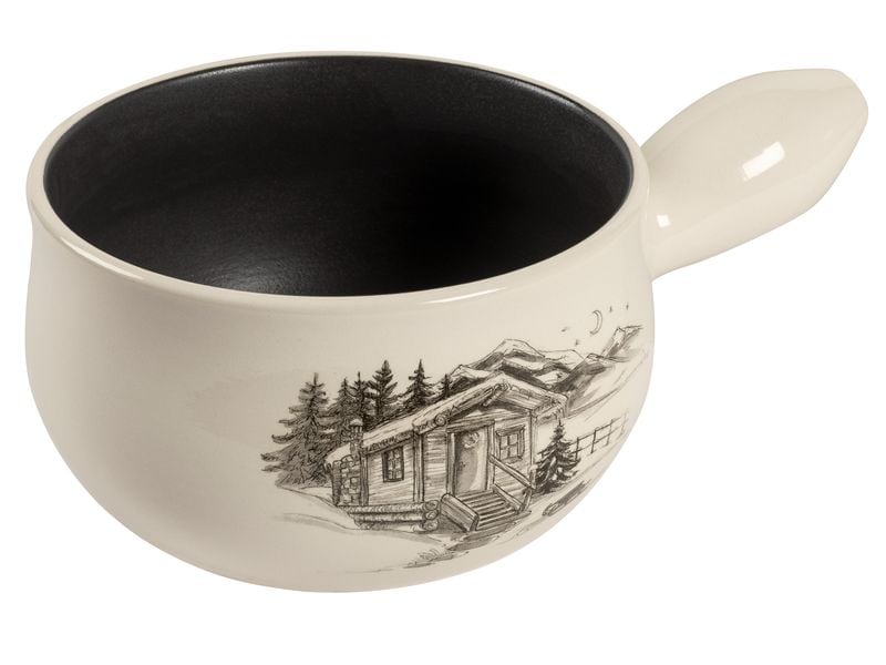 Kuhn Rikon Fondue-Caquelon Chalet Weiss, Ø 20 cm Fonduepfanne