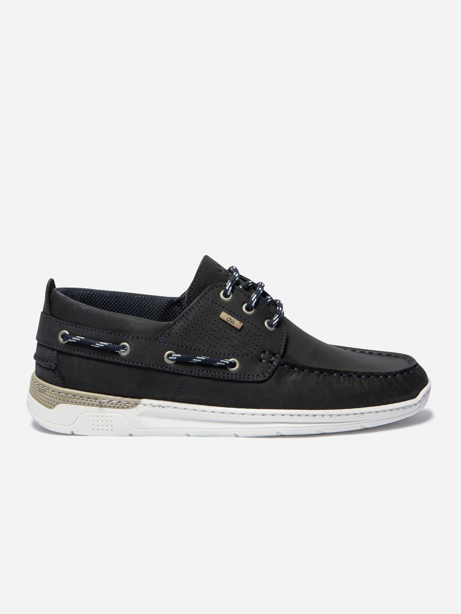 Chaussures Bateau Homme Dessus Cuir Bleu Marine