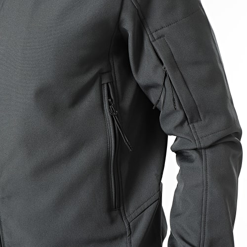Veste Zippée Capuche Gris Anthracite