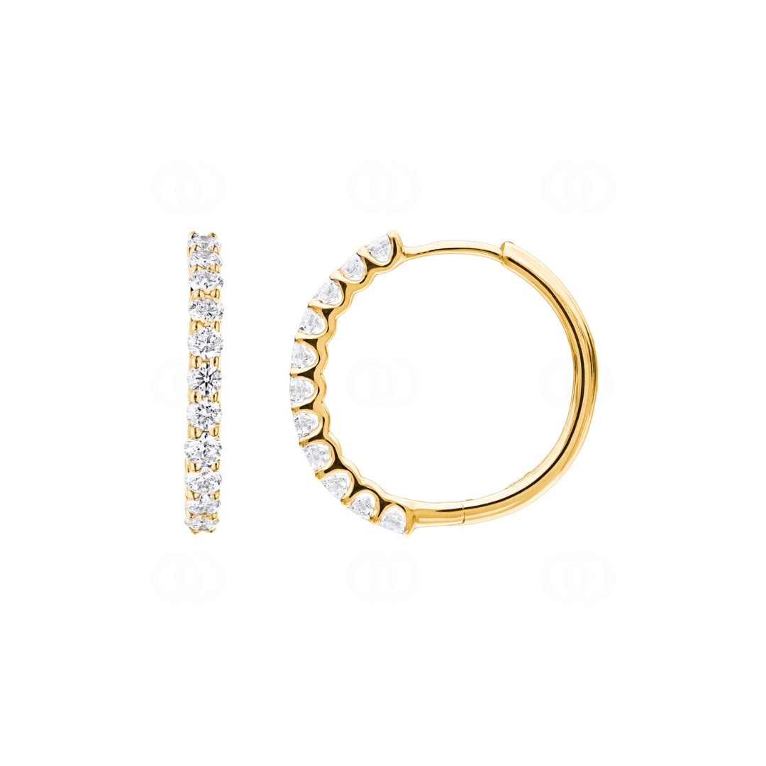 1.0 Karat Diamant-Kreolen 750/18 K Gelbgold Ø 20mm