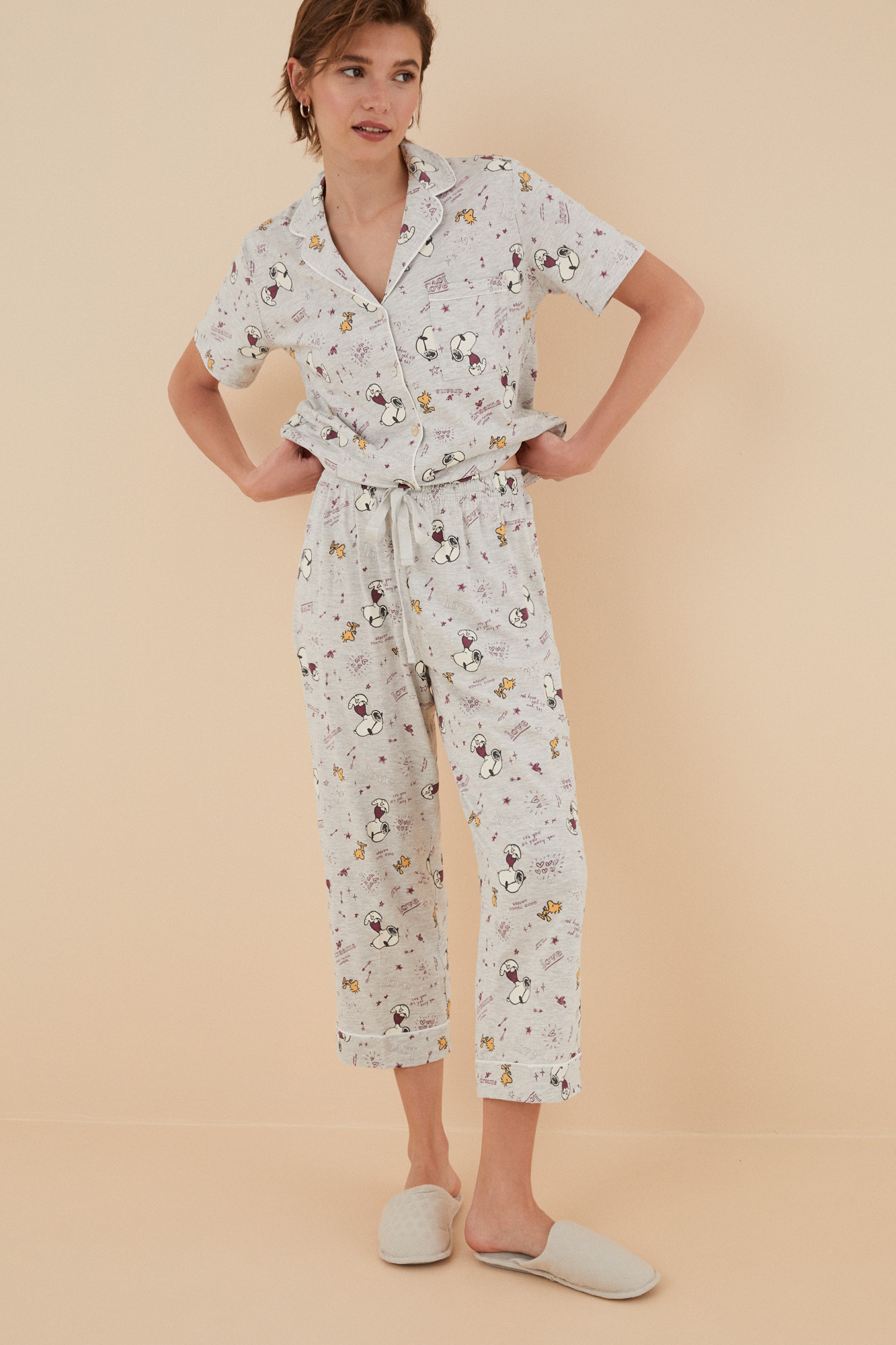 Pijama camisa Snoopy 100% algodão