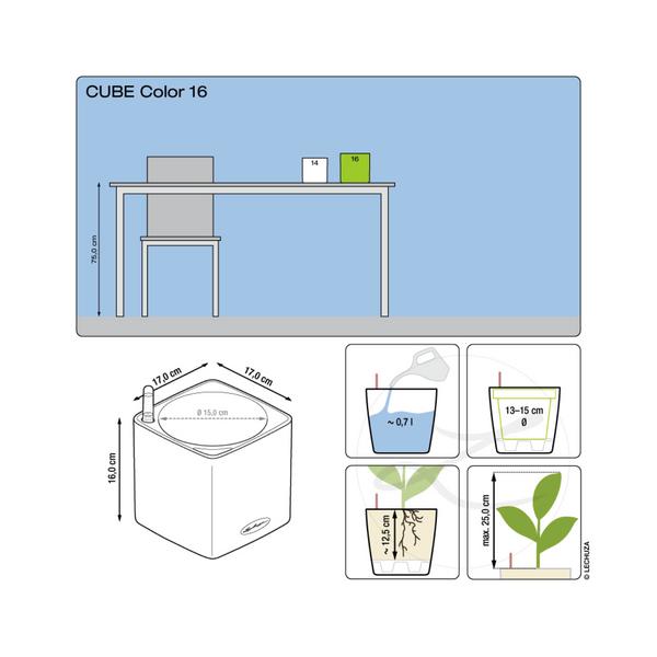 LECHUZA® CUBE Color, All-in-One Set