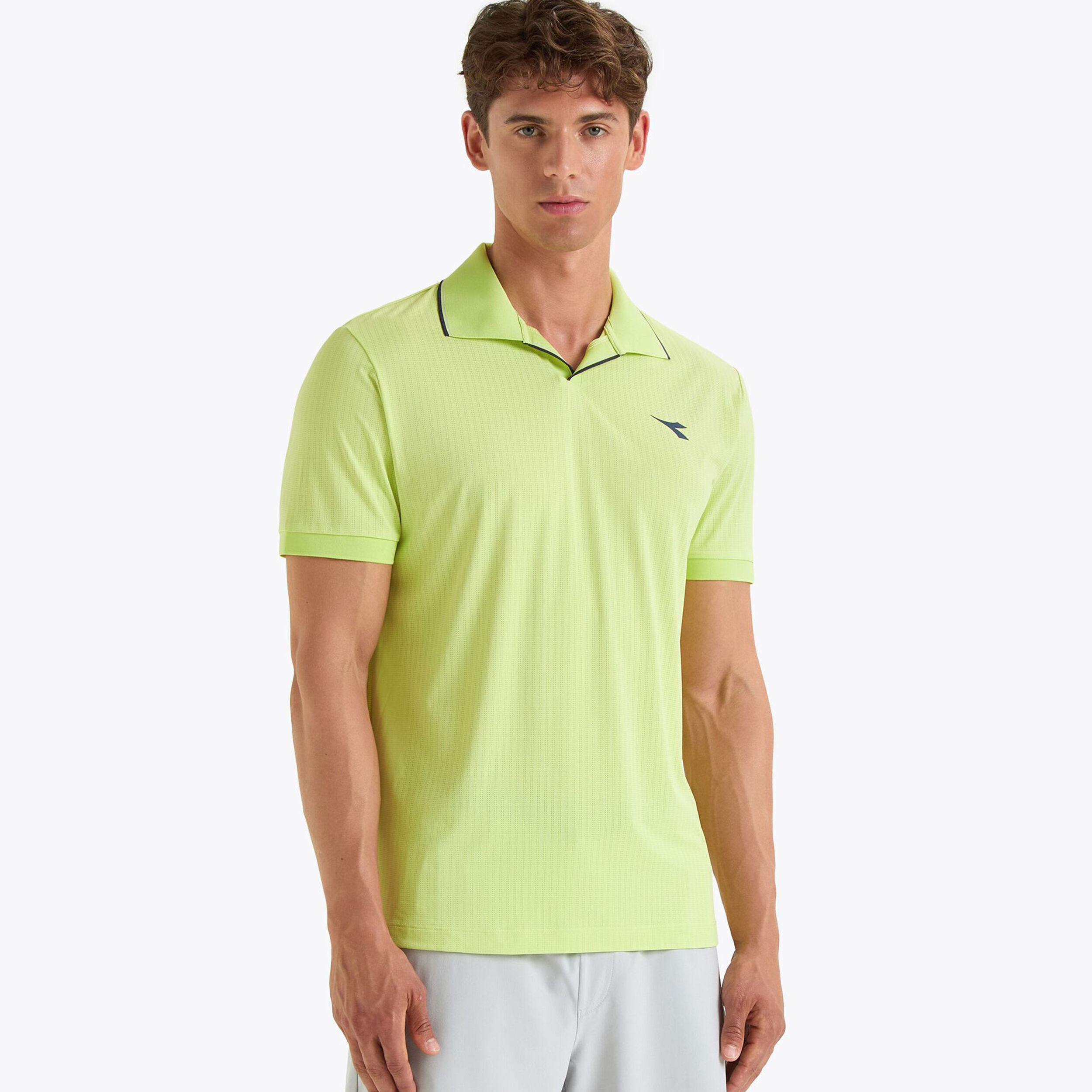 Diadora Icon Polo Hommes - Jaune Lemon