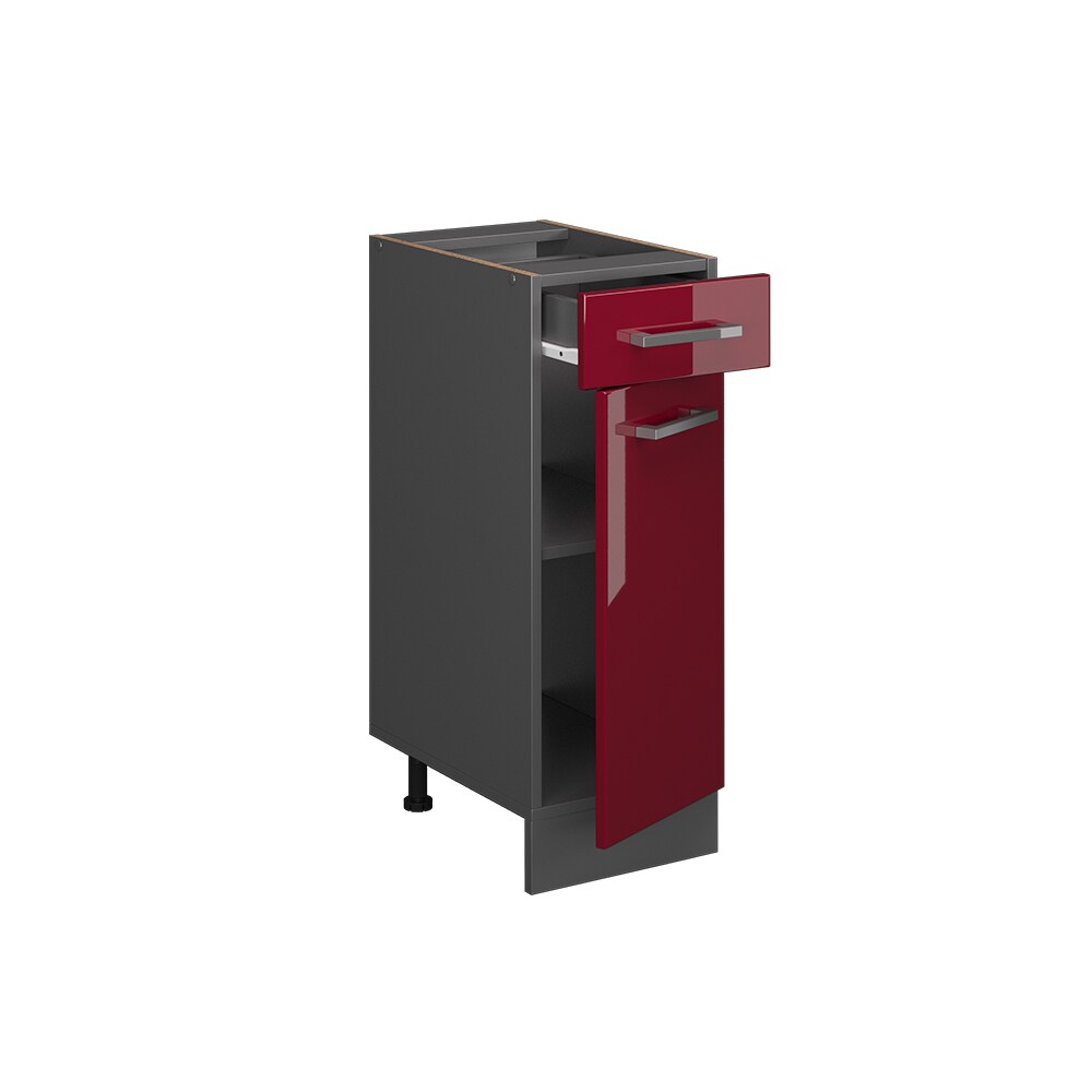 Vicco Schubunterschrank Küchenschrank Küchenzeile R-Line 30 cm Anthrazit Bordeaux Tür Schublade