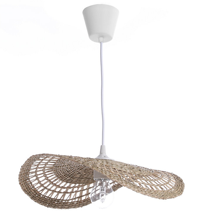 Suspension Ondine en fibres naturelles E27 IP20 60W ⌀.38 cm
