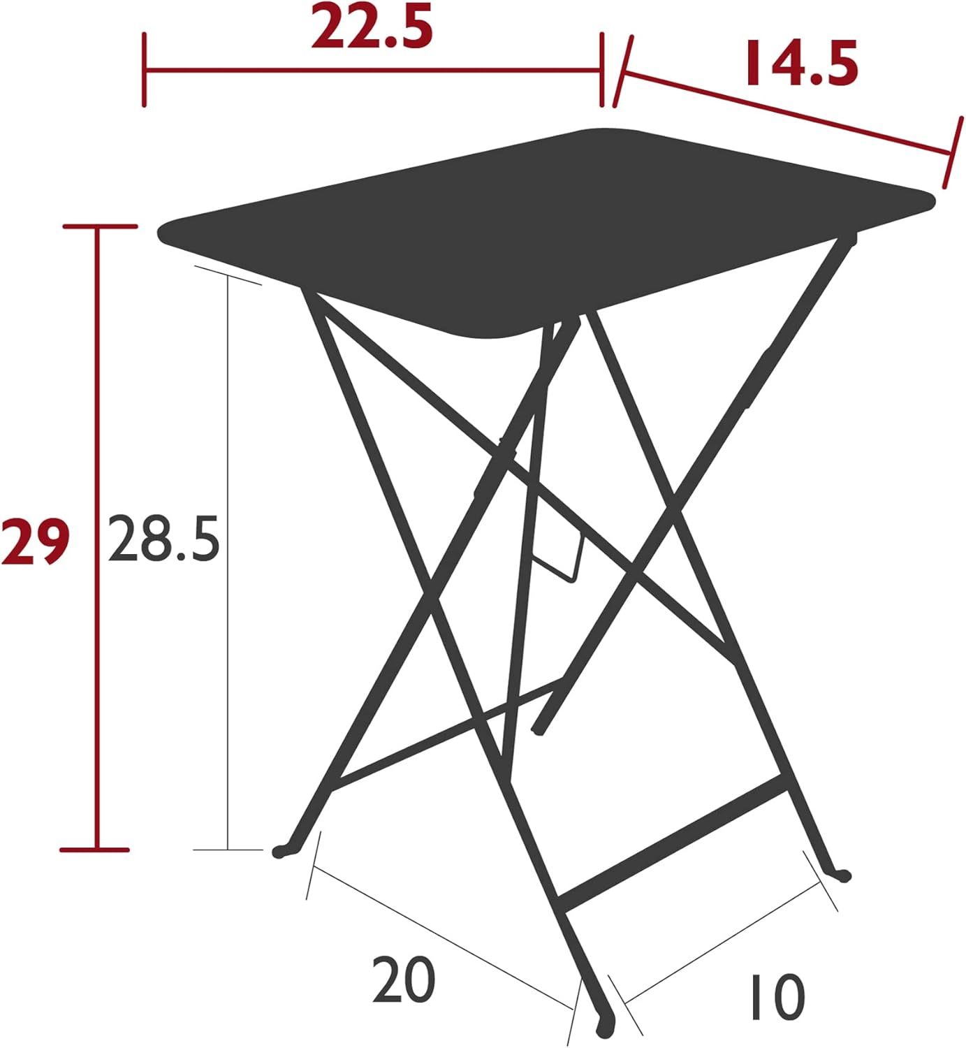 Fermob Bistro Tisch, mehrfarbig, 74x57x37 cm