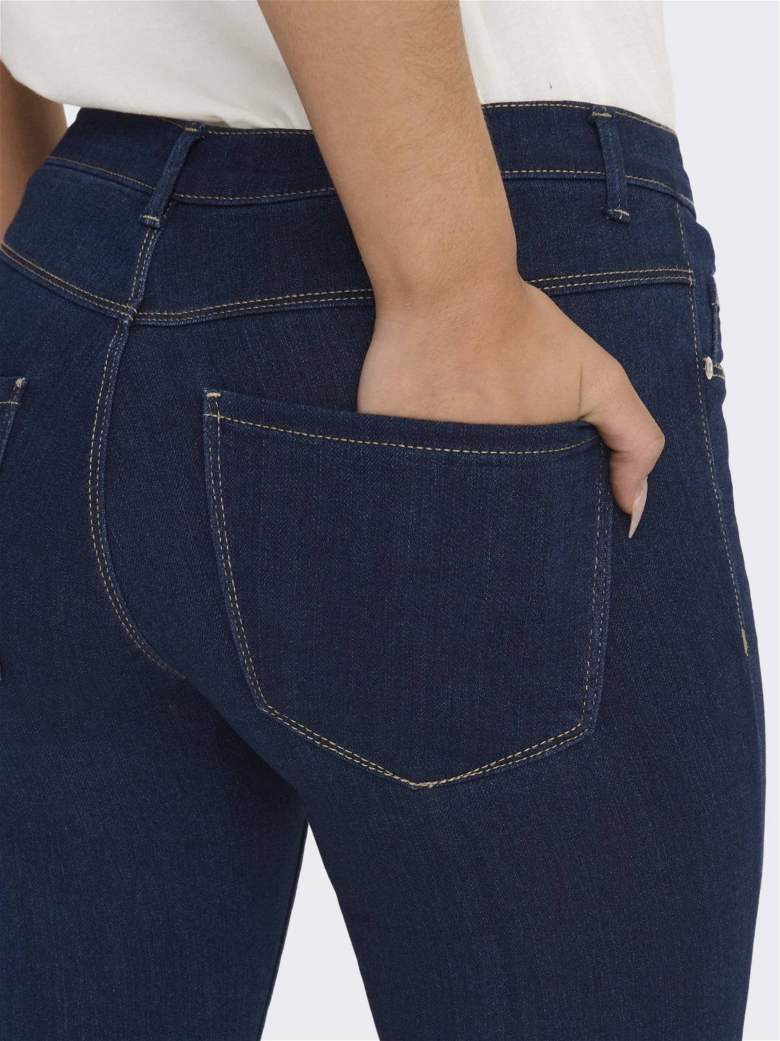 ONLRAIN Mittlere Taille Skinny Fit Jeans Dark Blue Denim