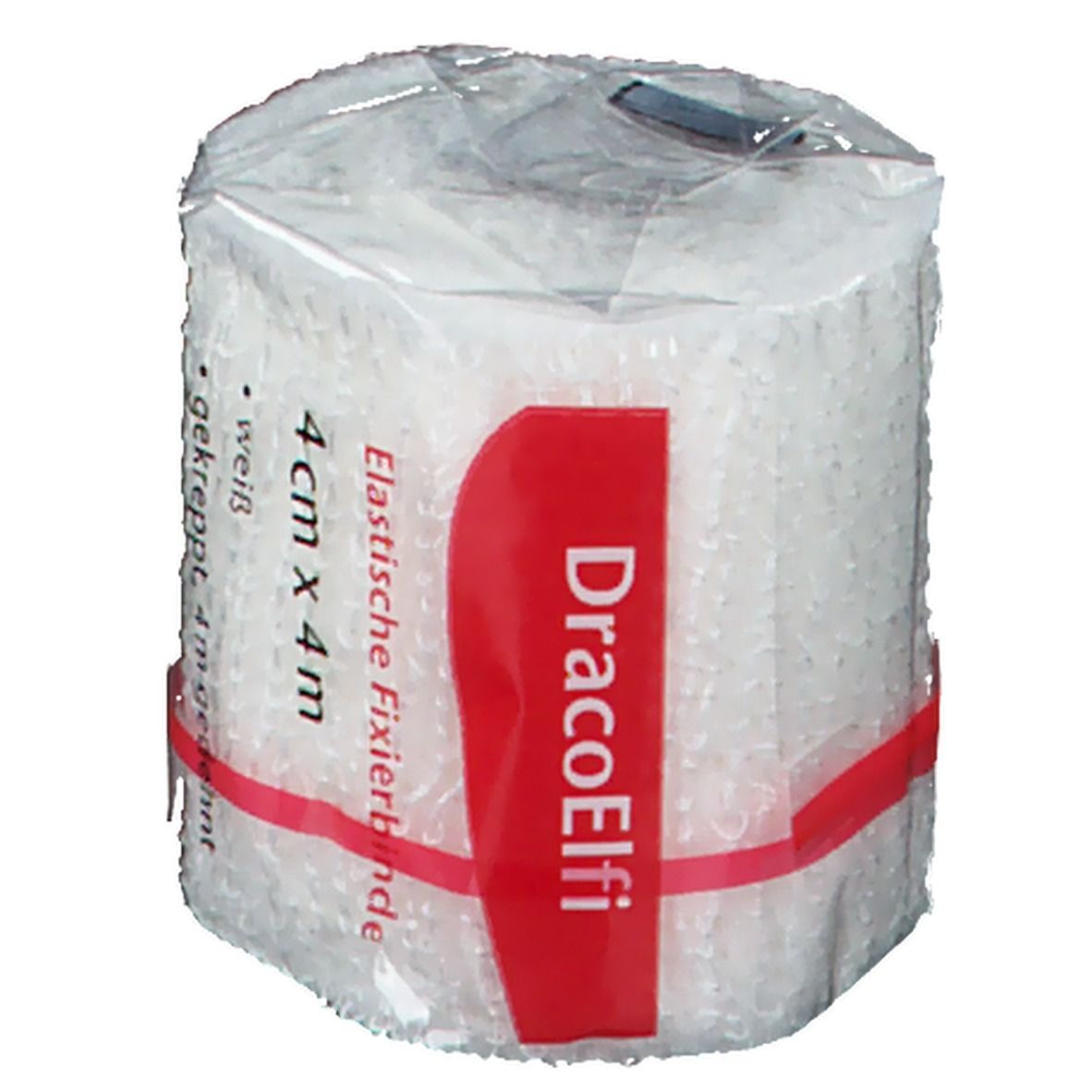 DracoElfi elastische Fixierbinde 4 cm x 4 m cellophaniert